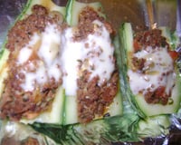 Abobrinha recheada fácil