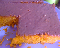 Bolo de cenoura, laranja, iogurte, aveia e mel
