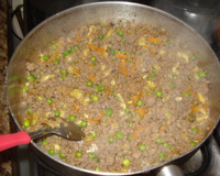 Abobrinha recheada com carne moída