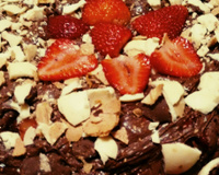 Bolo de iogurte e creme de avelã