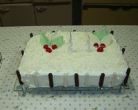 Recheio e cobertura de leite em pó