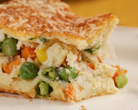 Torta de liquidificador de legumes