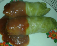 Charutos de carne e arroz