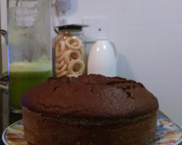 Bolo de chocolate integral com cobertura
