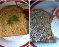 Sanduíche natural de atum com ricota