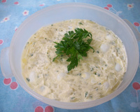 Salada de maionese com ovos de codorna do Marcelo