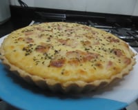Quiche de queijo e presunto