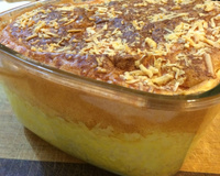 Torta cremosa de presunto e queijo e arroz do Lúcio Cezar