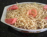 Batata cremosa com carne moída