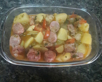 Linguiça calabresa com batata
