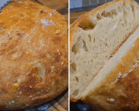 Descobri um jeito simples de fazer pão italiano caseiro com textura de padaria