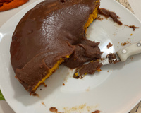 Bolo vulcão de cenoura com chocolate