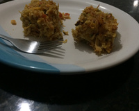 Torta de arroz cozido com carne (ou frango, porco, etc.)