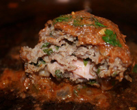 Polpetone assado e recheado