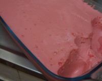 Gelatina com creme rosado