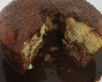 Bolo mesclado de liquidificador