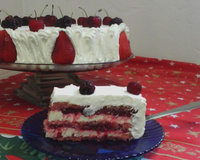 Bolo Champagne e Frutas Vermelhas