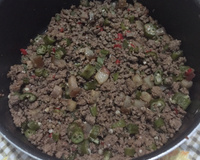 Carne moída com quiabo