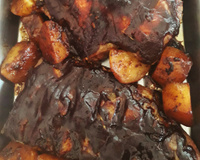 Costelinha de Porco com Molho Barbecue