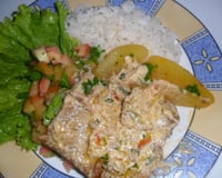 Bife com creme de leite