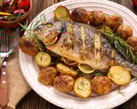 Tambaqui assado e recheado