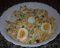 Salada de macarrão com frango