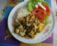 Estrogonofe de camarão