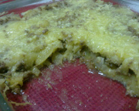 Escondidinho de mandioca e carne