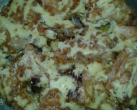 Frango assado com creme de cebola e maionese