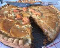 Torta de camarão com requeijão (tipo empadão)