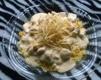 Estrogonofe de frango com cream cheese