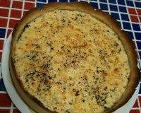 Quiche de espinafre e mussarela