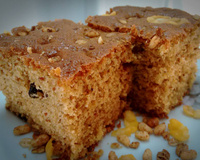 Bolo de aveia com granola