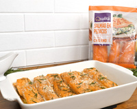 Salmão com molho de alcaparras