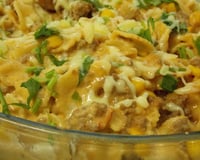 Macarrão na pressão com carne moída