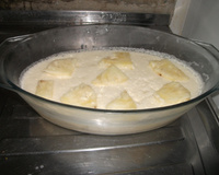 Mousse de abacaxi com pedaços da fruta