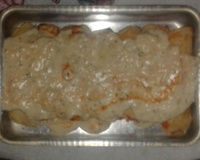 Panqueca ao molho branco com queijo