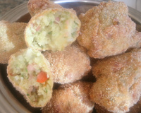 Bolinho de arroz com liguiça