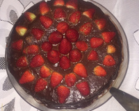 Torta de chocolate com morango