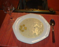 Creme de palmito com bacon