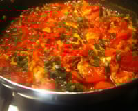 Cação ao molho vermelho