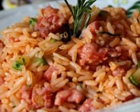 Arroz com linguiça na pressão 3 muinitos