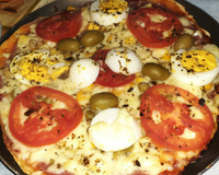 Pizza de frigideira sem fermento