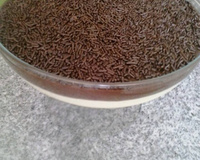 Mousse de maracujá com mousse de brigadeiro