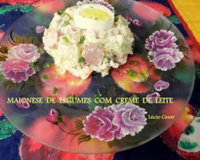 Maionese de legumes com creme de leite