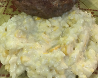 Arroz com creme de milho