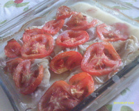 Filé de peixe ao forno com leite de coco