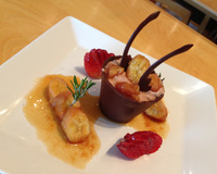 Mousse de banana com chocolate