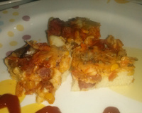 Torta de calabresa com legumes