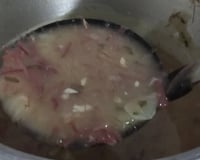 Creme de aipim com carne seca